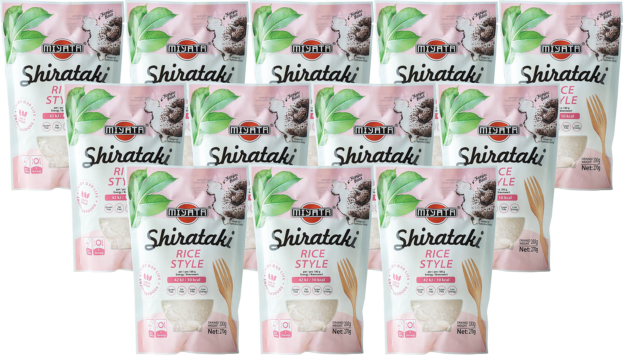 MIYATA - Shirataki Konjak Reisform - 12er-Pack - 12 x 270g/ATG 200g
