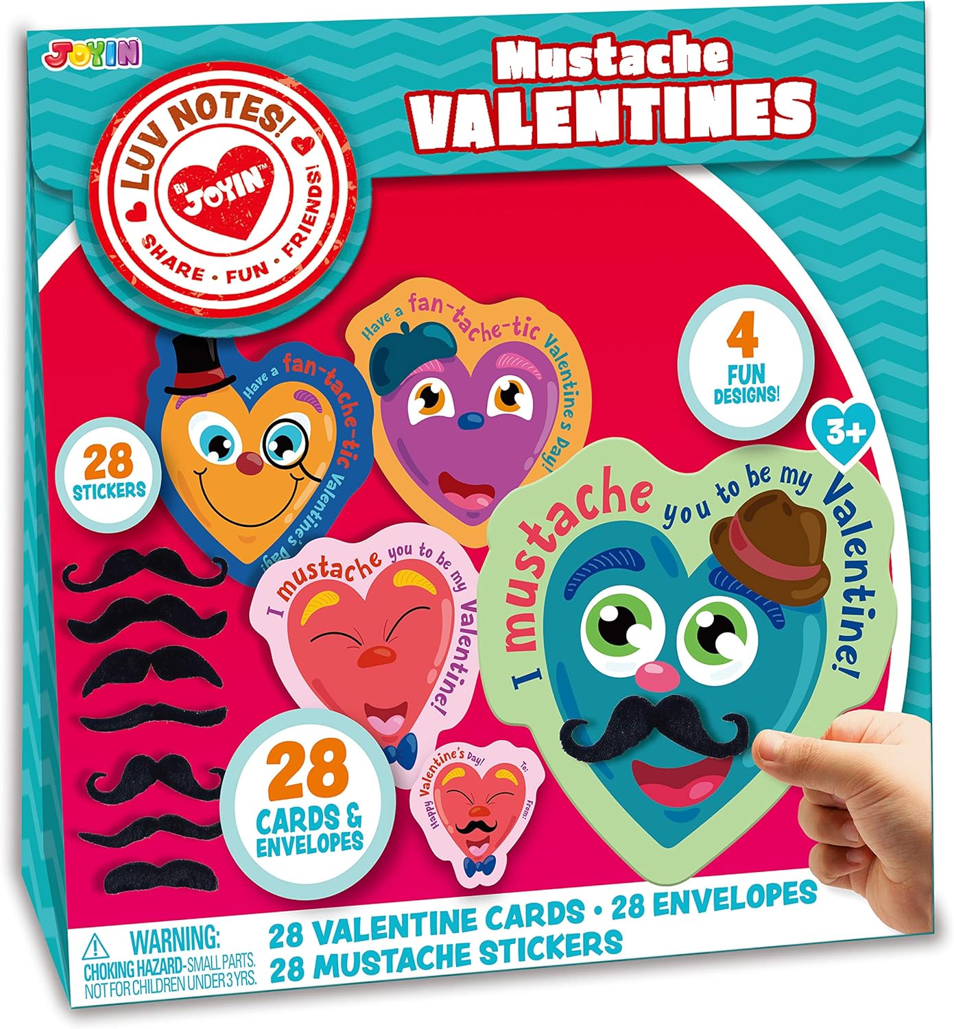 JOYIN 28 Pack Valentines Day Gifts Cards for Kids with