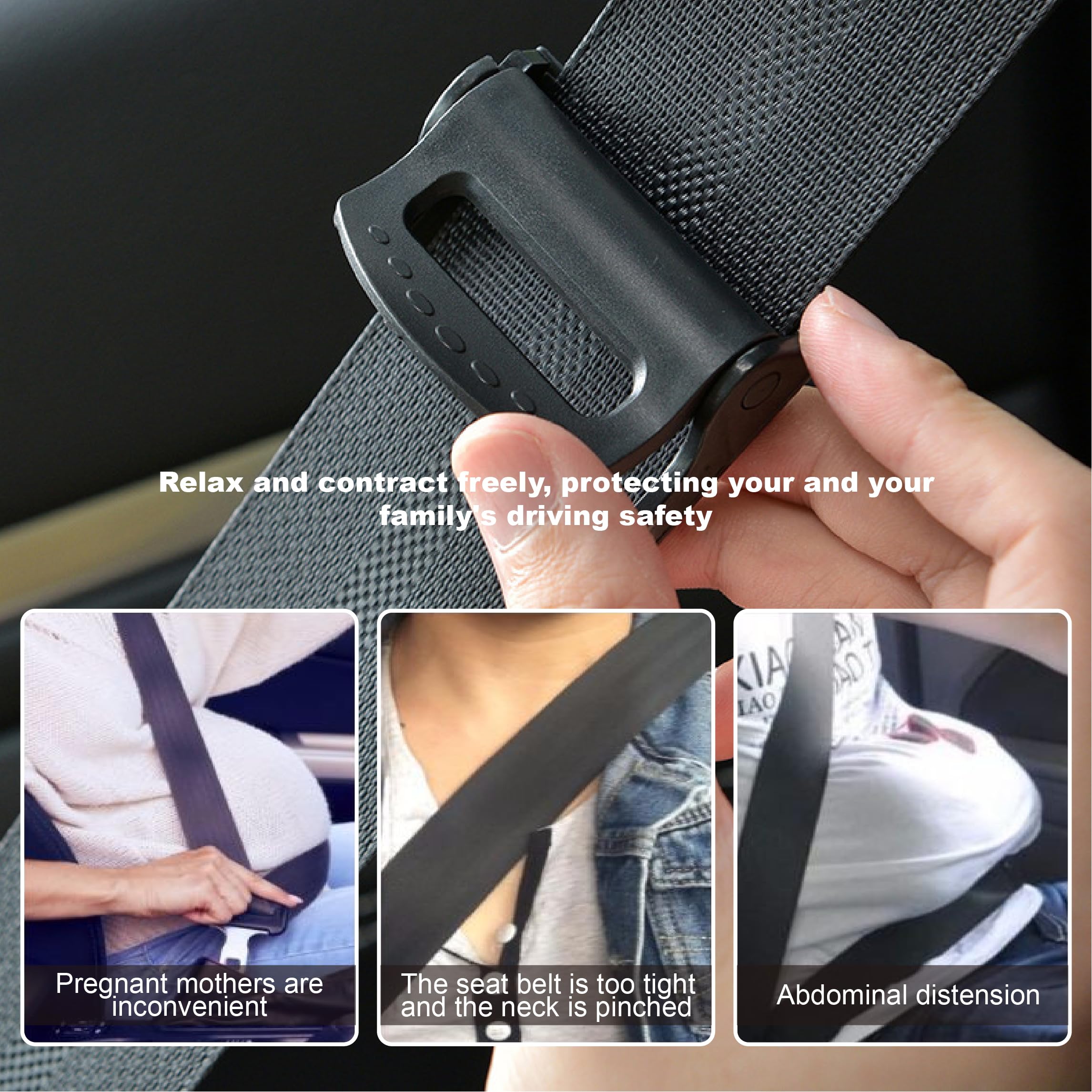 4 Pièces Butée Ceinture de Sécurité Siège Voiture - Pinces Ajusteur Ceinture - Clips pour Se Détendre