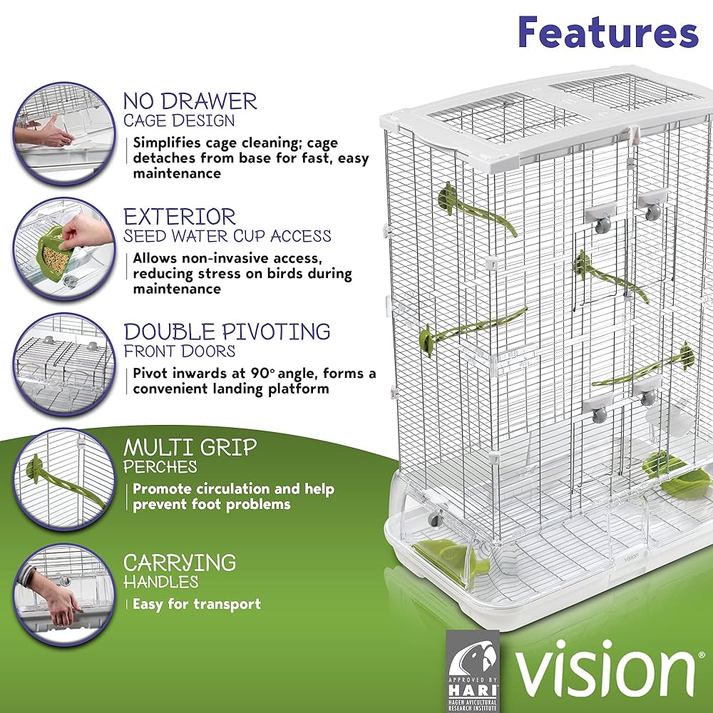 Amazon.com: Vision M02 電線鳥籠,鳥舍適用於鸚鵡、雀鳥和金絲雀