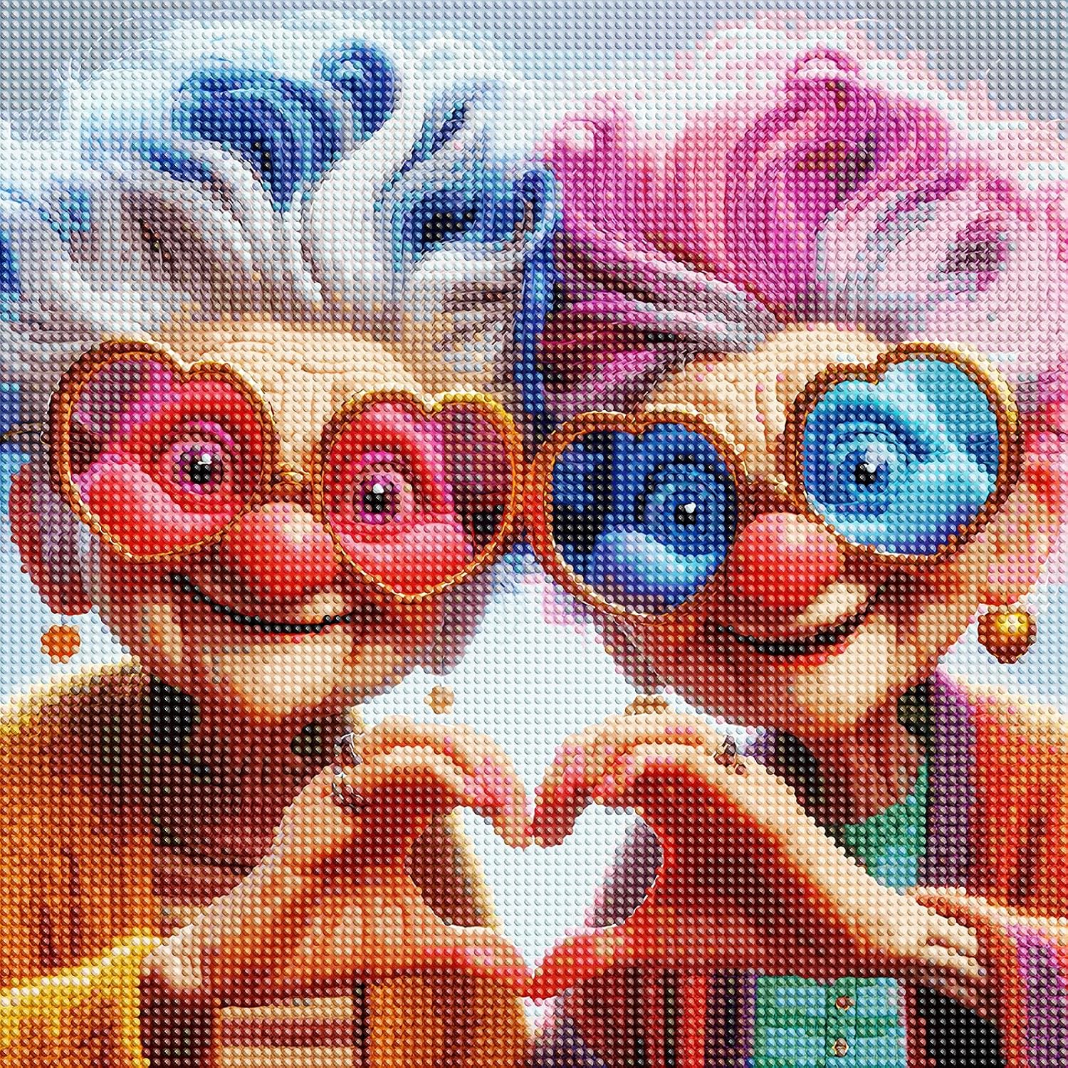 5D Diamond Art Kits For Beginners, DIY Diamond Painting Kit for Adults Funny Glamorous Grandma Full Drill Diamond Art Kit Colorful Pole Dance Lady 14x14 Inch image 2