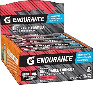 Gatorade Endurance Powder With Electrolytes, Watermelon, 1.72 Ounce (Pack of 12)