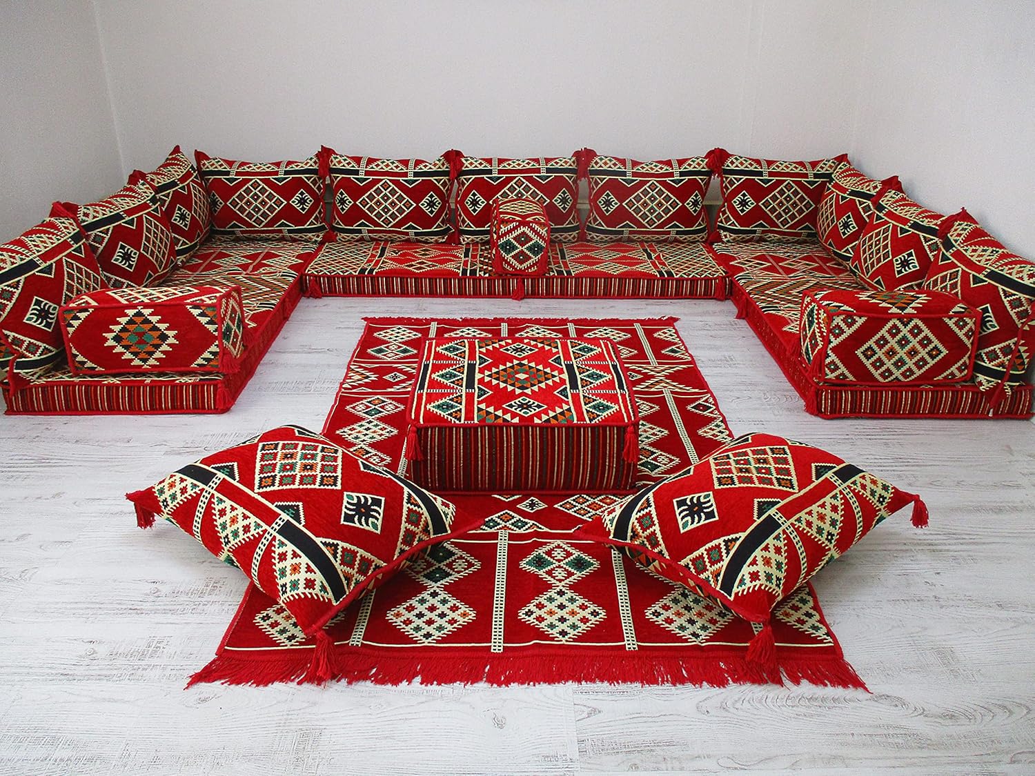 Arabic U Shaped Sofa Set with Floor Seating and Liberia Ubuy