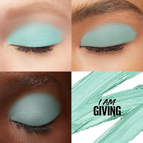 Miniatura 2 de MAYBELLINE Color Tattoo Longwear - Sombra de ojos multiusos Stix, maquillaje de ojos, I am Giving (Verde azulado claro mate)