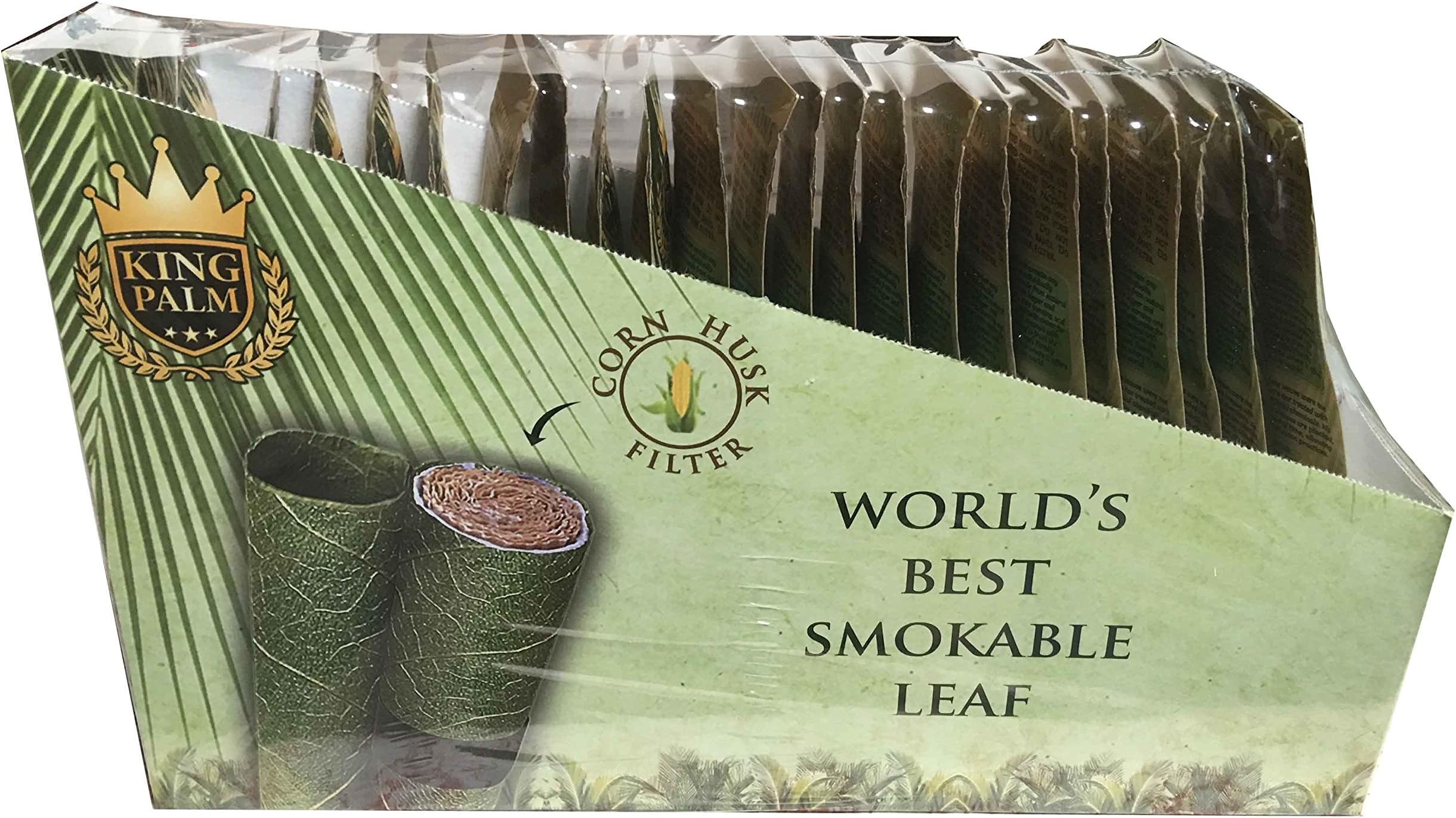 King Palm Box of 24 2 Packs (48 Hand Rolled Leaves w Packing Stick)