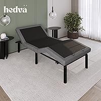 Vista 2 de Hedva Base de cama ajustable con motores de masaje, 4 puertos USB, luz LED, montaje en 5 minutos, múltiples posiciones preestablecidas para máxima
