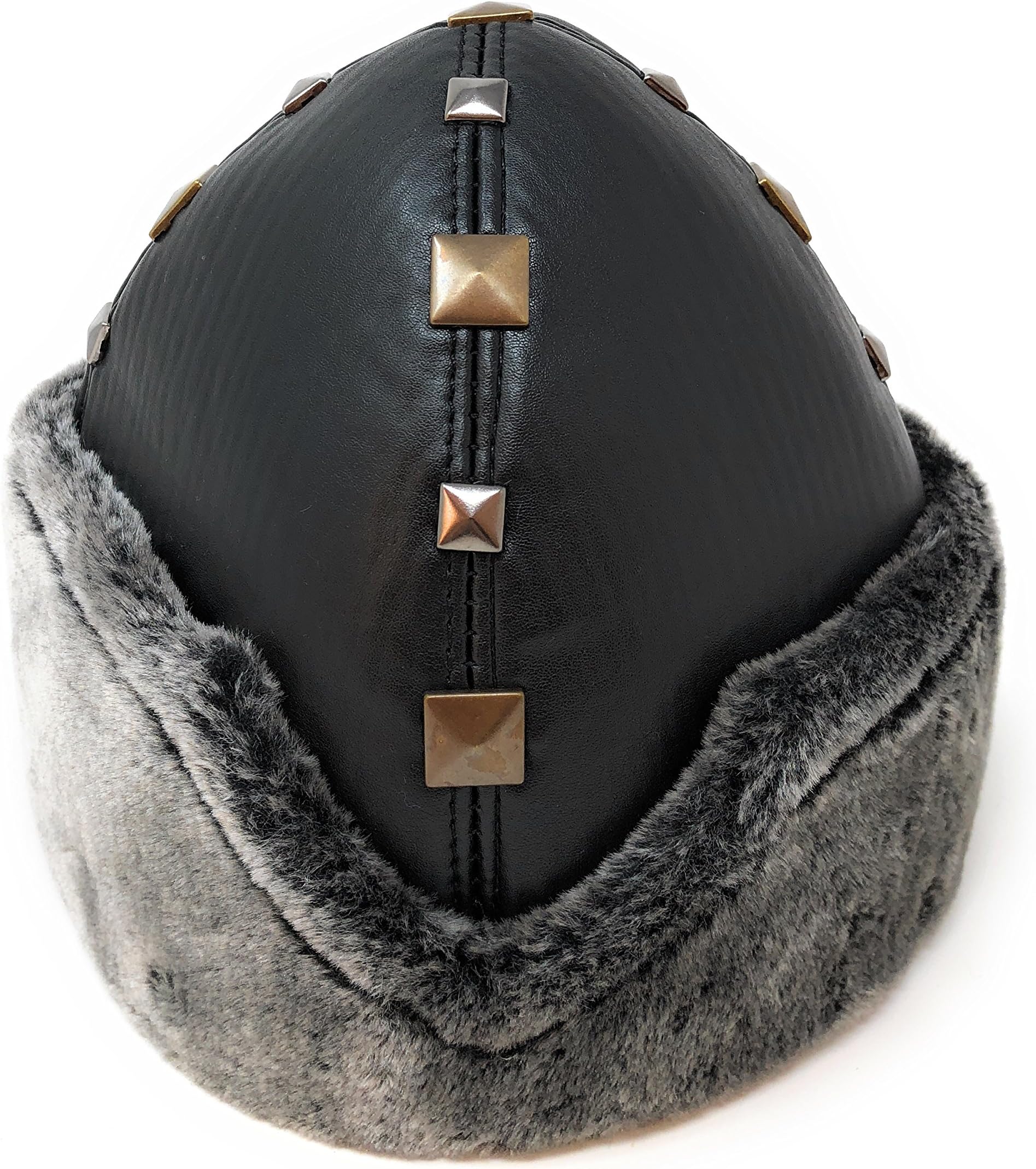 Interway Trading Ottoman Turkish Handmade Hat Mid Century Ertugrul Dirilis Bork Faux Leather Fur Cap