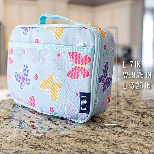 Miniatura 8 de Wildkin Paquete de mochila para niños de 15 pulgadas con bolsa de almuerzo (jardín de mariposas)
