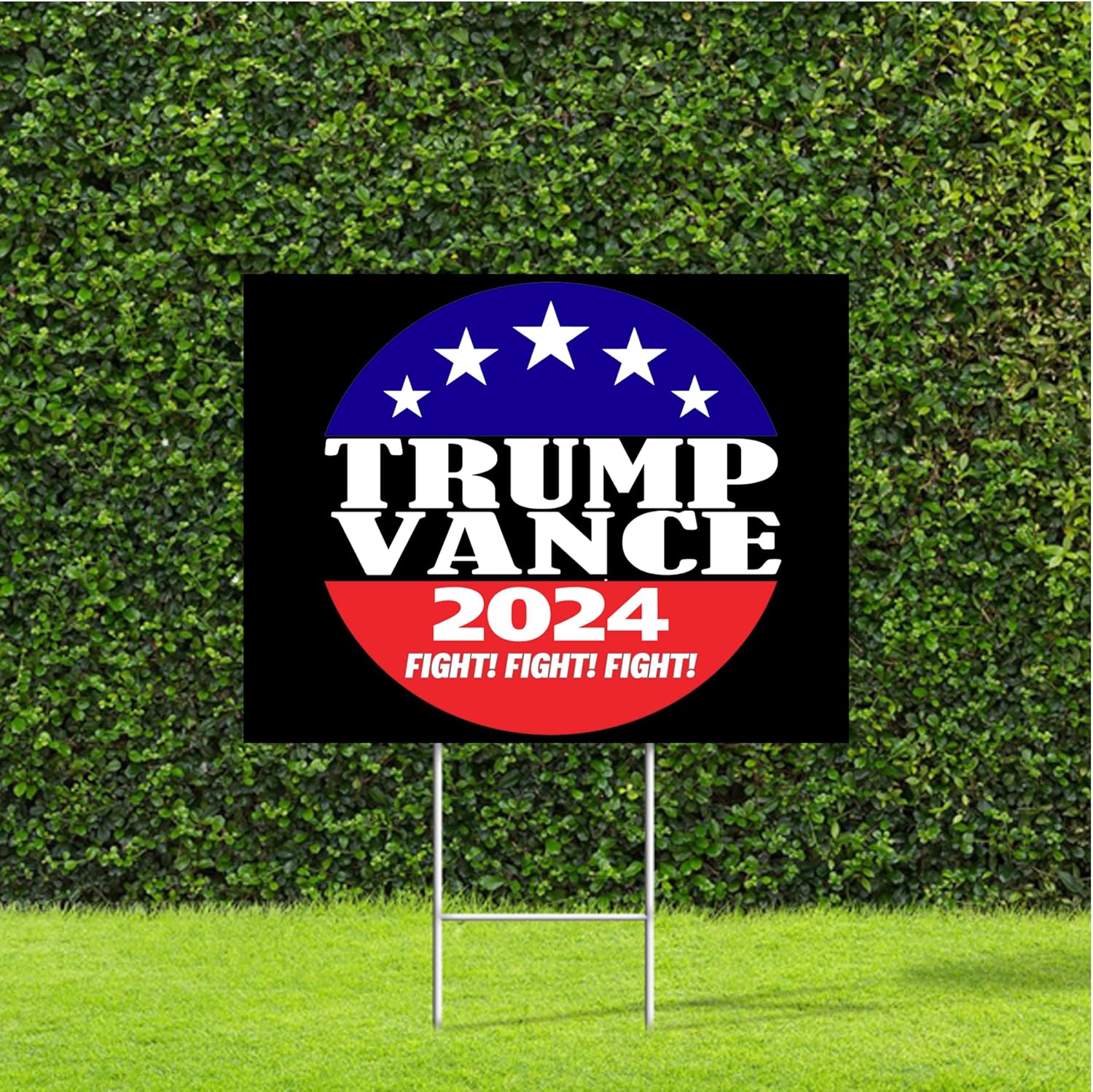 Trump Vance 2024 Fight Fight Fight On Black Election Political Yard Sign