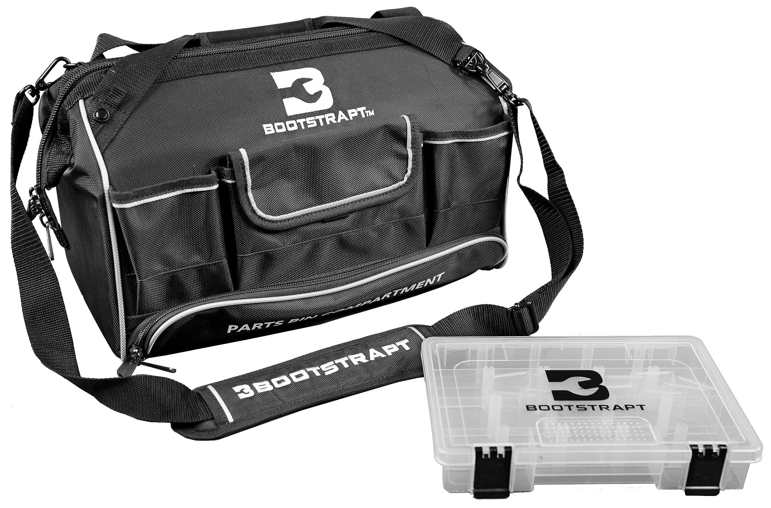 Bolsa Porta Herramientas de Boca Grande de 16 Pulgadas con Compartimento Integrado para Piezas