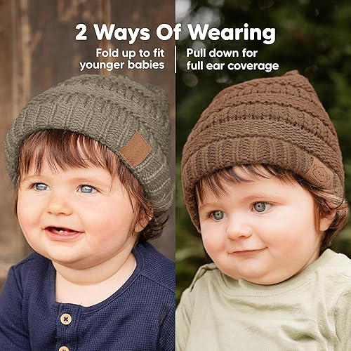 Vista 30 de KeaBabies 3-Pack Baby Beanies for Boys, Girls - Stretchy Knit Baby Hats, Cute Newborn Sweet Pea