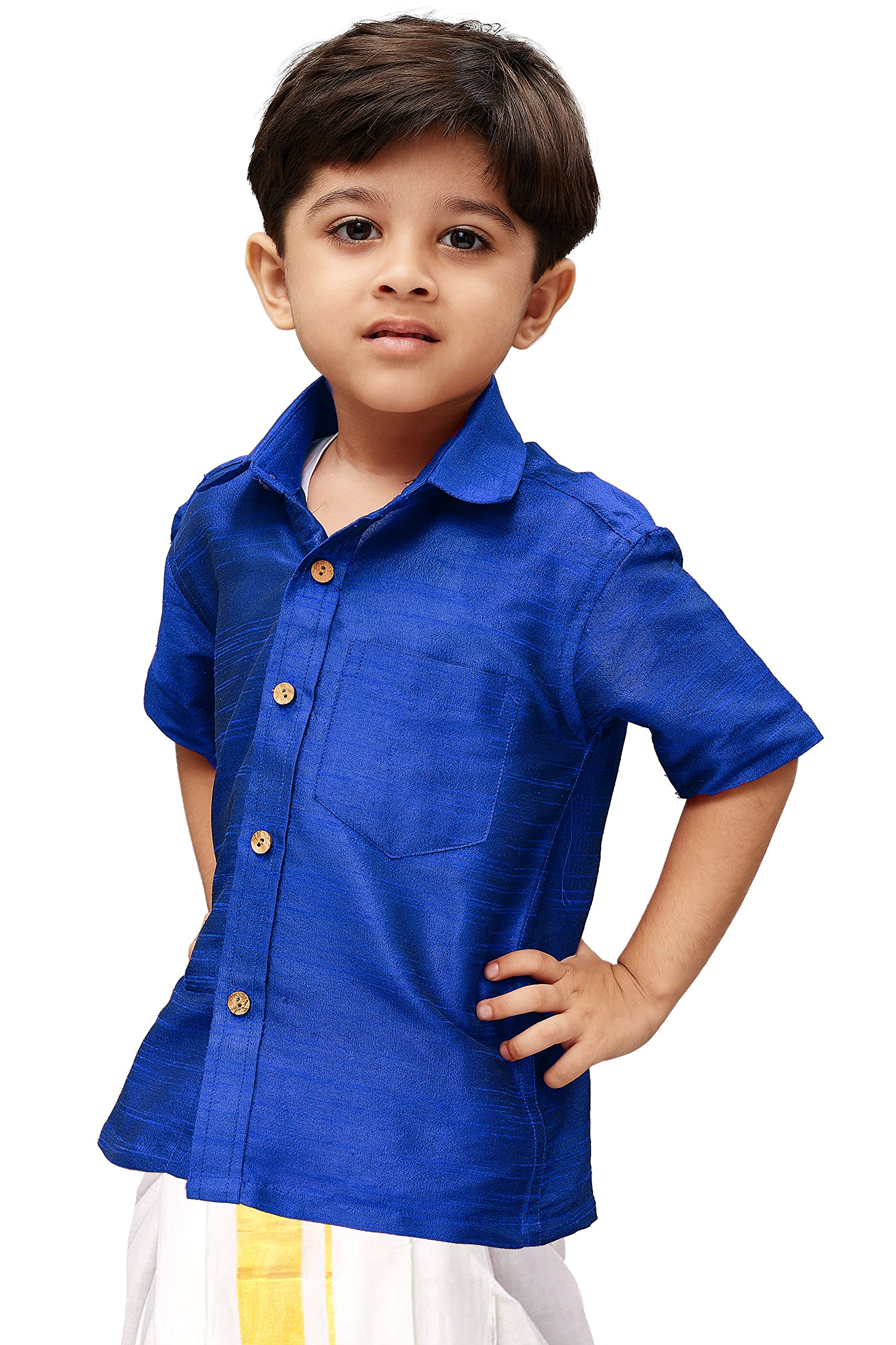 Jbn Creation Boys Cotton Silk Ethnic Shirt For Kids_Vasbshbu001_36