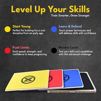 Rebreakable Breaking Board for Martial Arts - Taekwondo, Karate & MMA Training Board for Kids and Adults