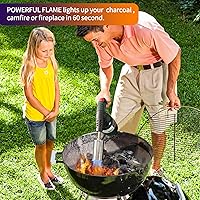 Vista 2 de PODEROSO Encendedor de Parrilla para Carbón, Antorcha de Propano para Sellado, Encendedor de Carbón, Encendedor de Fuego, Sous Vide, Encendedor
