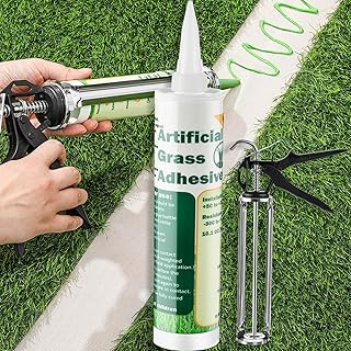 1 Turf Glue for Artificial Grass Artificial Turf Tape 10 oz Grass Paint 1 Caulk Gun Carpet Glue f...