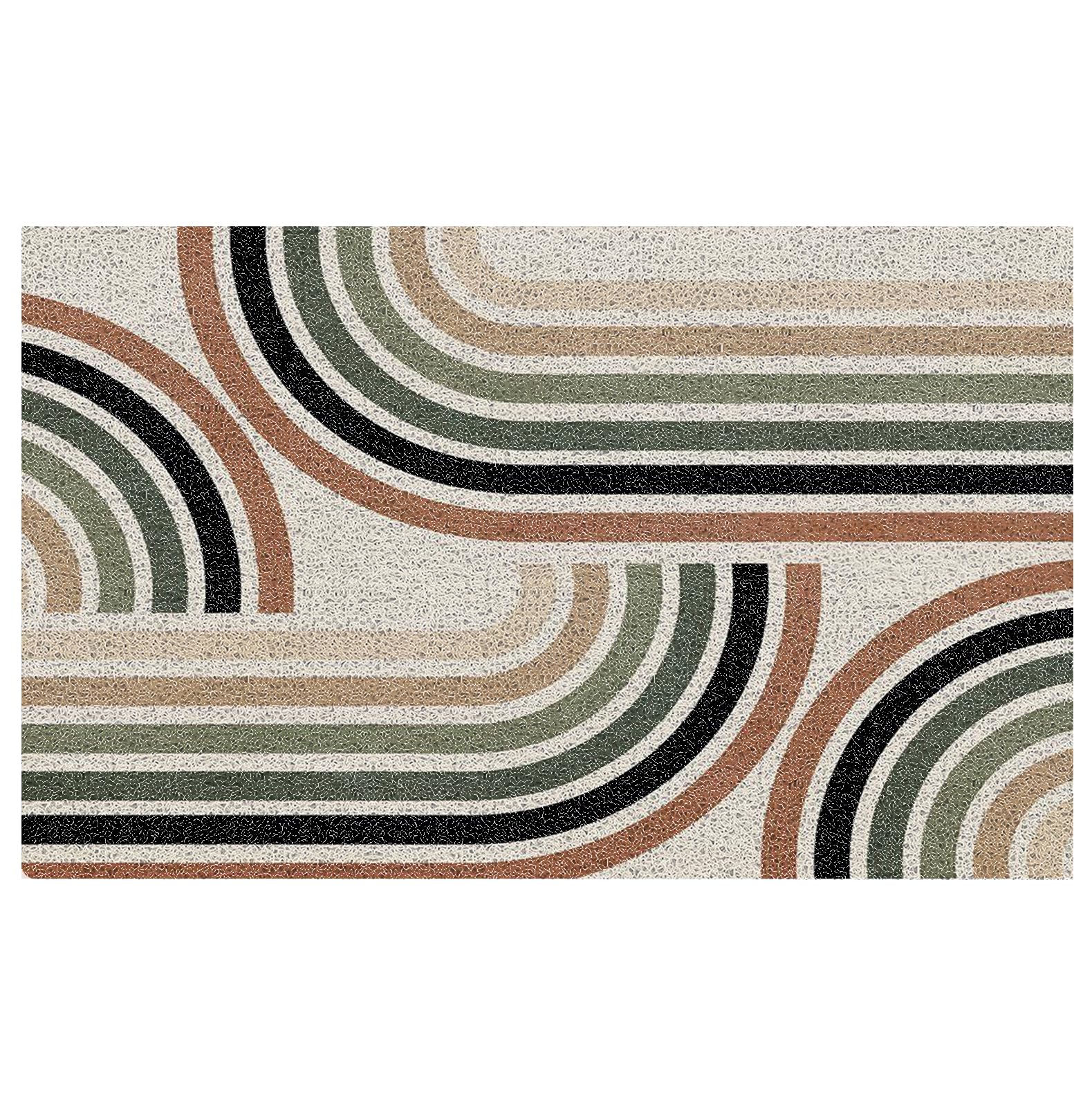 KRHFG Boho Abstract Door Mat, Minimalist Colorful Doormat Bathmat for Home Bathroom Indoor Outdoor Entrance Porch, Mid Century Modern Welcome Mats for