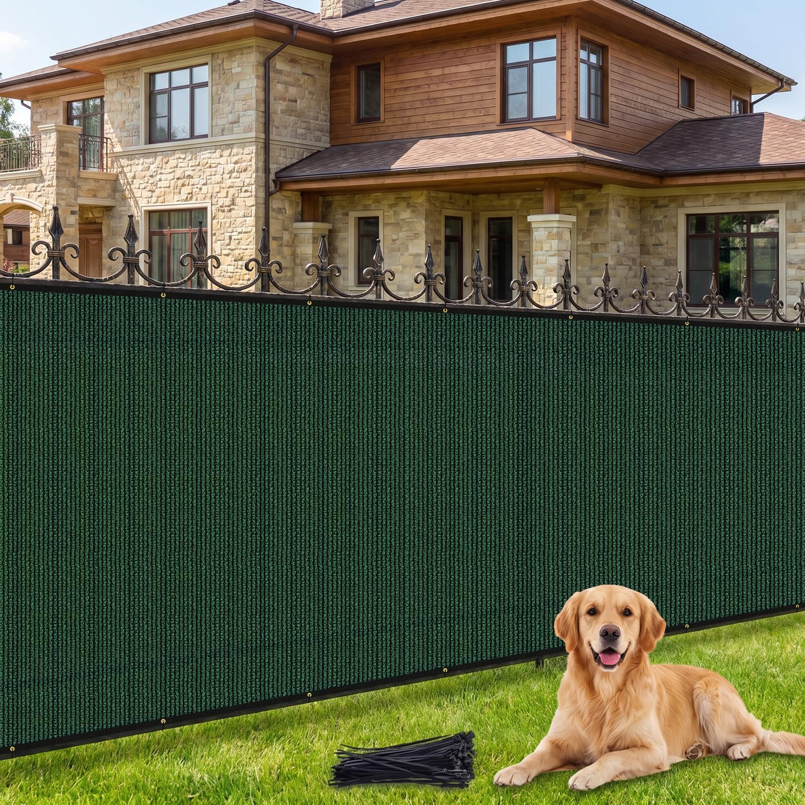Brise vue occultant indéchirable Amagenix vert 1.8x20m pour stopper le vent