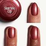 gel couture by essie gel-like longwear nail polish up to 15 days, no UV lamp, removes like regular polish, vegan, shade: size me up (burgundy red with smooth silver), 13,5 ml