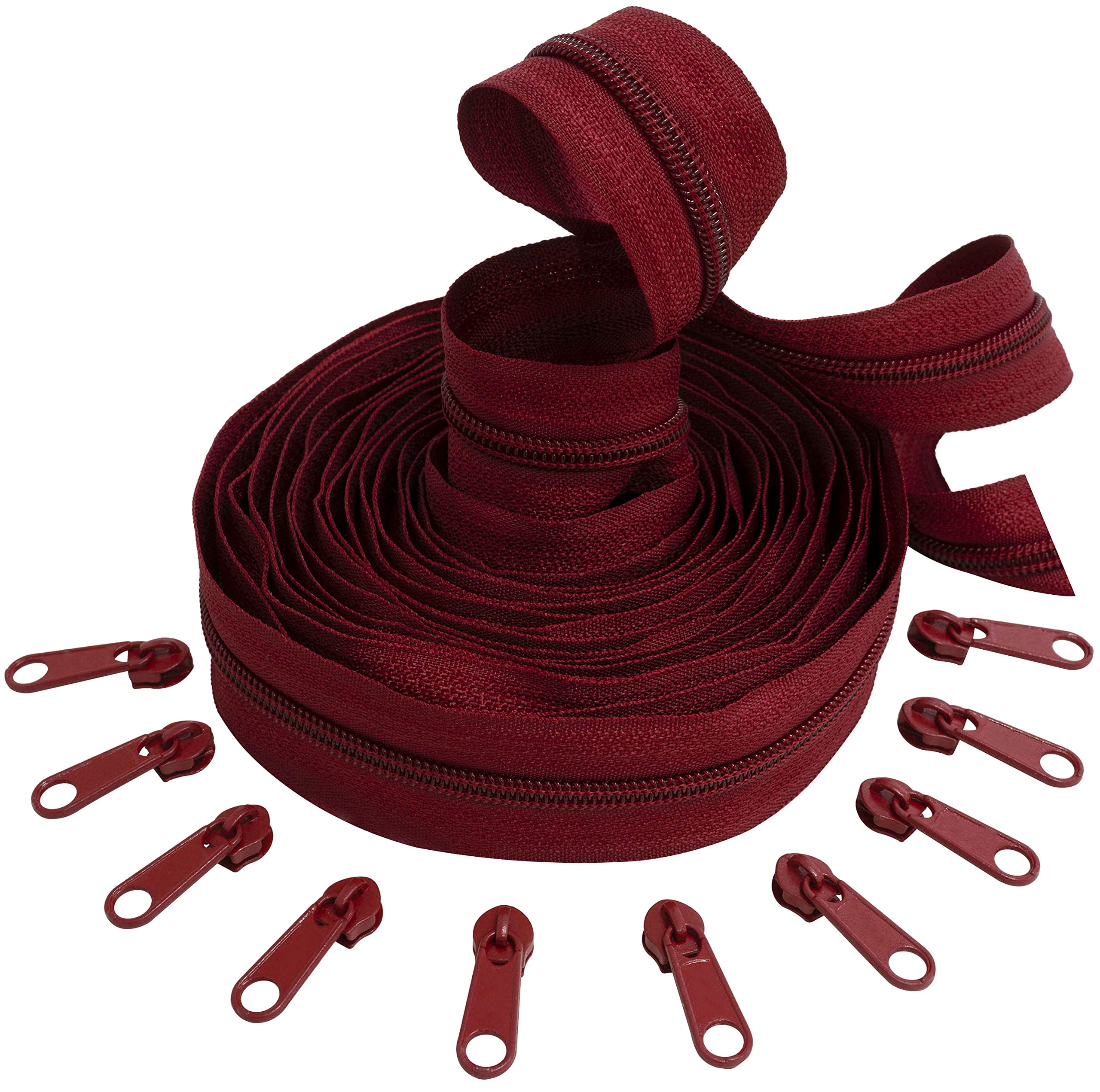 Kit Cerniera Lampo Spirale 5m N°5 Ecru + 10 Cursori - Per Cucito Fai Da Te E Merceria - Foto 8