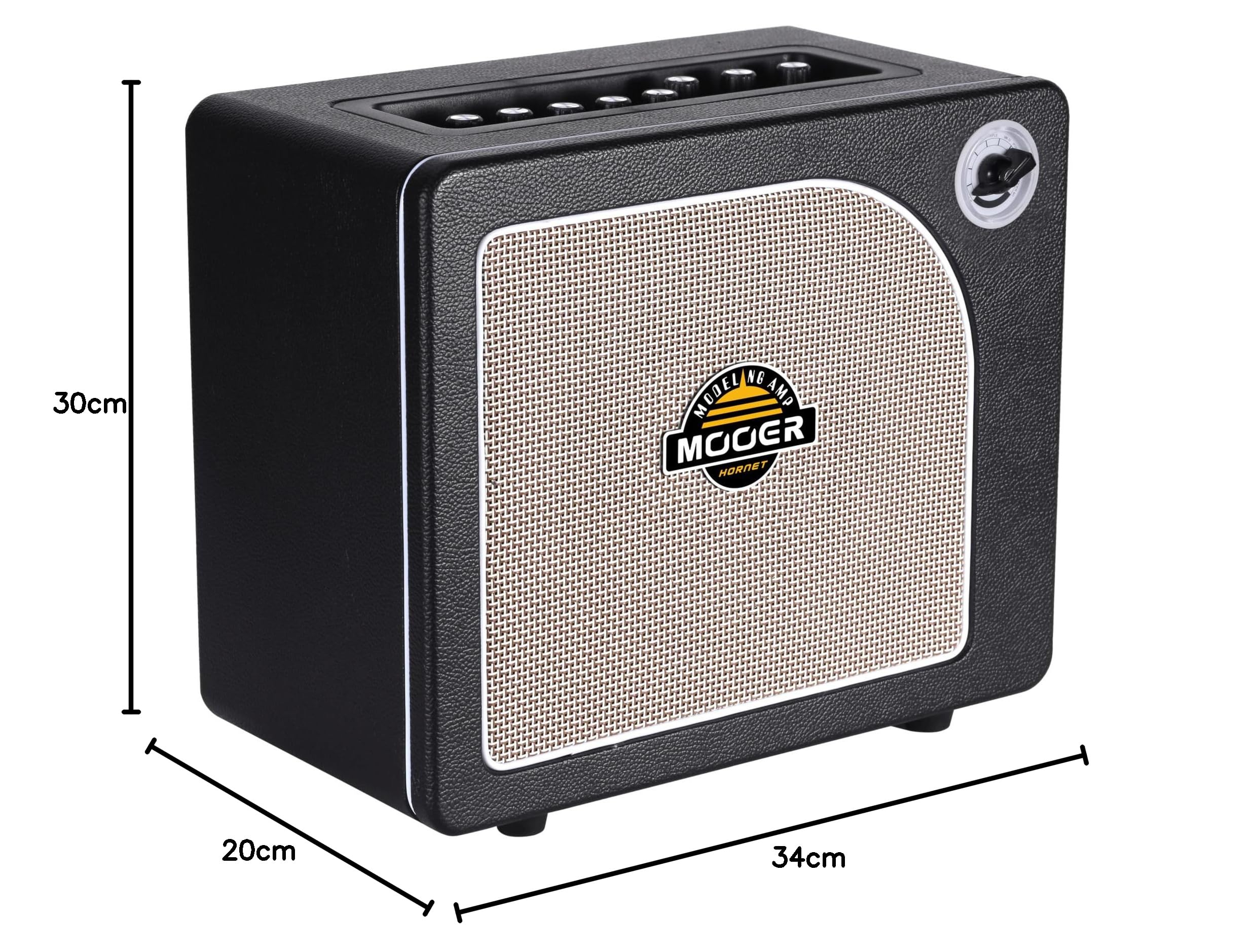 Mooer Hornet Black 30W - Modeling Gitarren Combo mit 8 Zoll Speaker für Zuhause und Proberaum