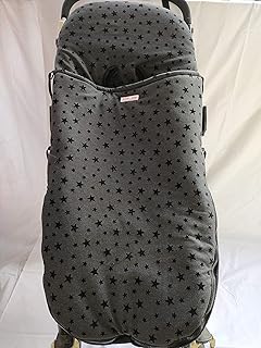 MOON-BEBE Saco Universal para sillas de paseo ALGODÓN (NEGRO)