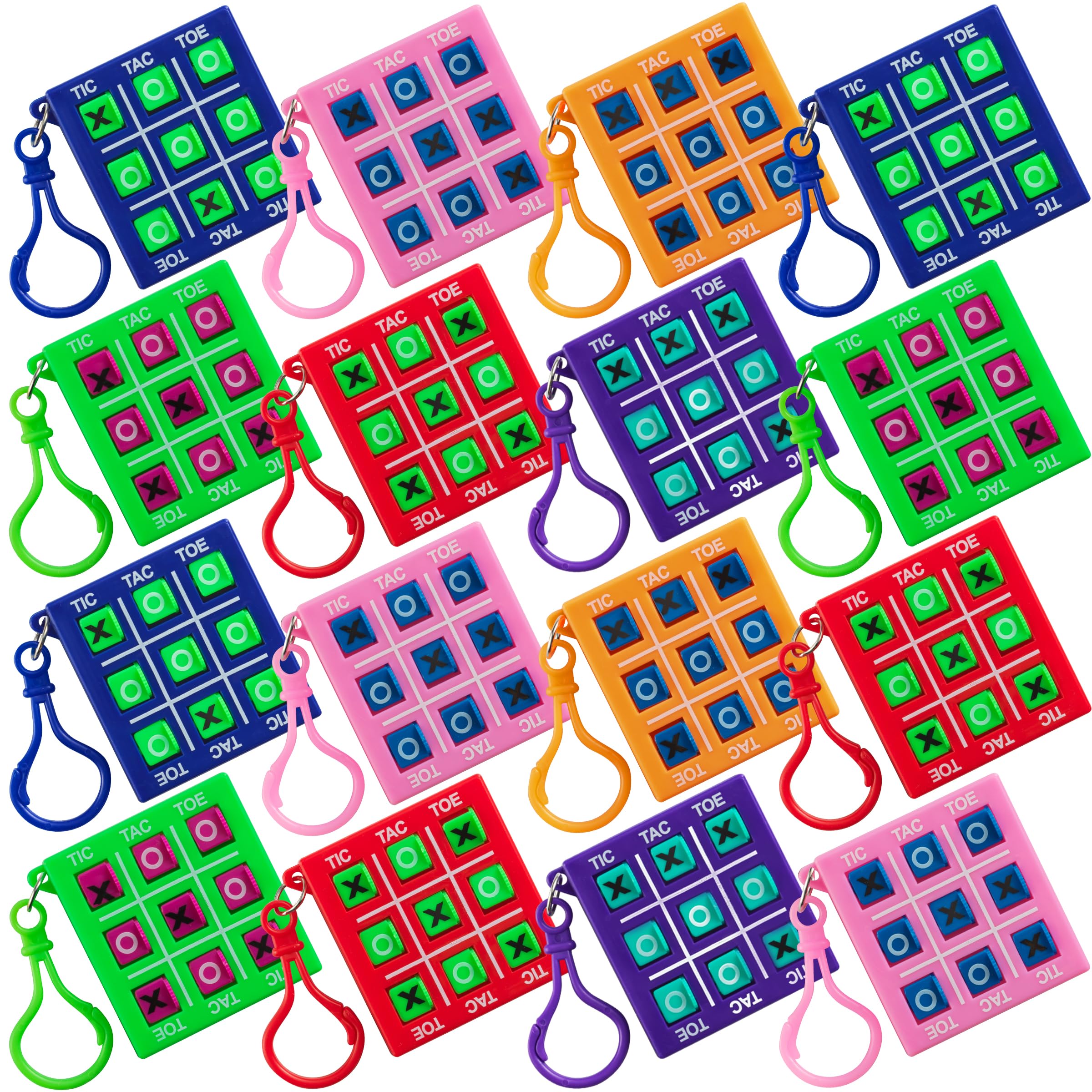 72 Mini Tic Tac Toe Games - Party Favors for Kids 3-5 and Up - 2-Inch Travel Size - Tic-Tac-Toe Keychain Game for Boys & Girls - Goody Bag Stuffers,