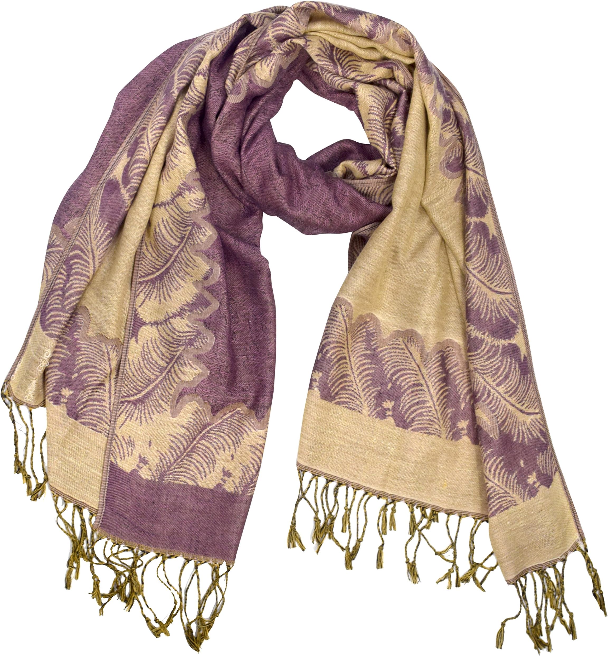 Women's Ravishing Reversible Jacquard Paisley Shawl Wrap Pashmina