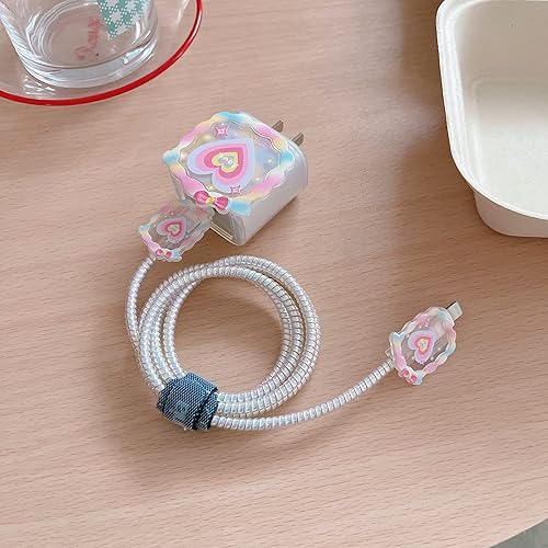 Miniatura 4 de Bonito protector de cable de bricolaje, compatible con iPhone 20 W, adaptador de corriente USB-C y cable Lightning