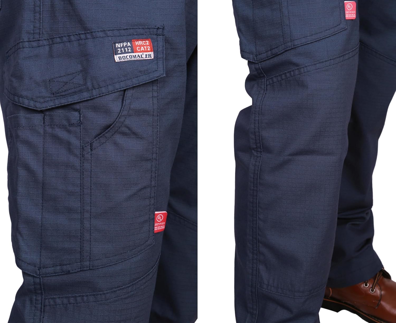BOCOMAL FR Pants Cargo Pockets Lightweight 100% C Rip Stop Water Repellent Finish Flame Resistant Jeans Regular Fit - Image 6