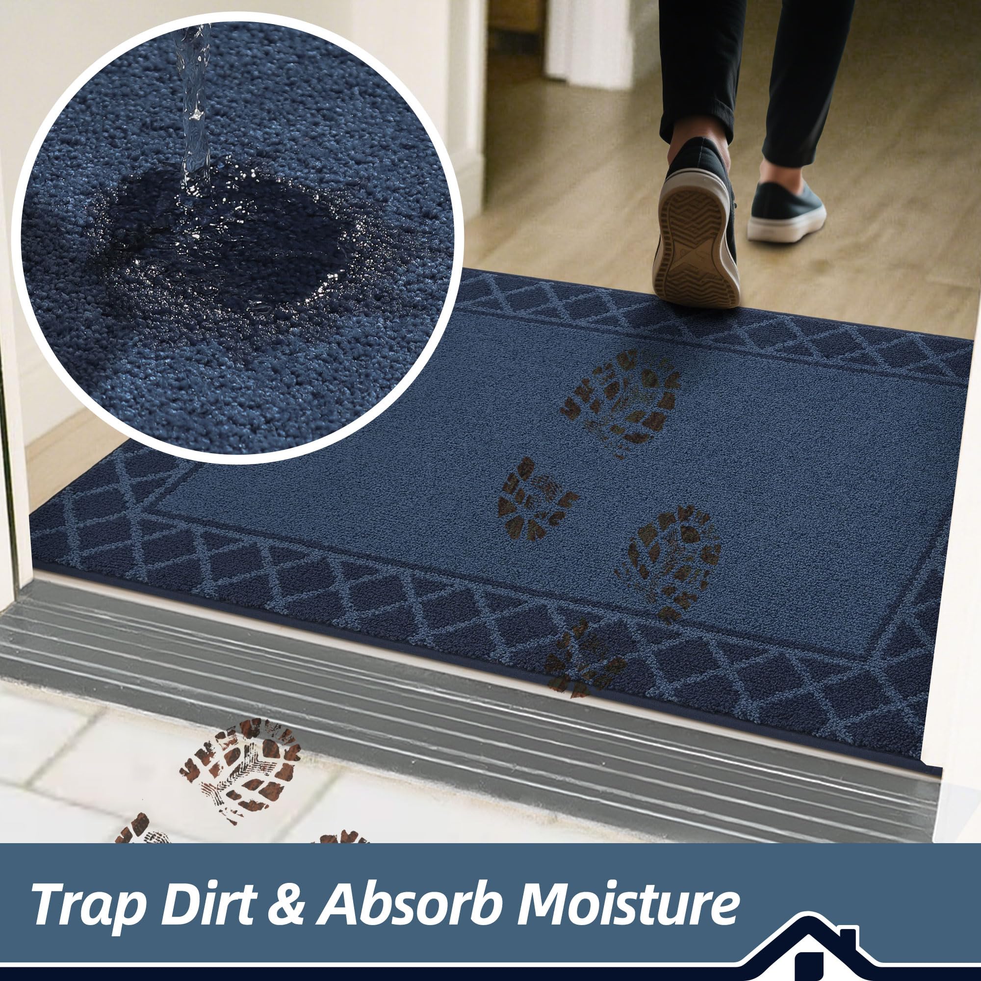 Amazon.com: BEQHAUSE Door Mat Indoor Entrance Dirt Trapper Rugs