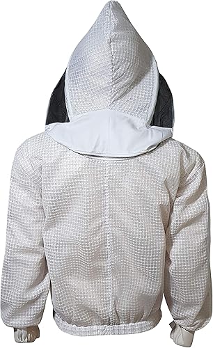 Miniatura 4 de Brutul Bee - Chaqueta ventilada de apicultura de 3 capas con protección completa para apicultores chaqueta ultraligera ventilada con velo de esgrima