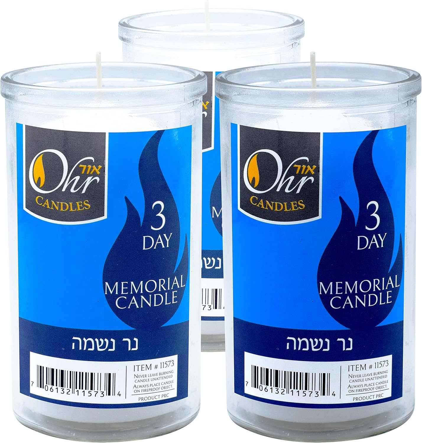 Ohr Candles Yahrzeit Memorial Candles 3 Day Yahrzeit Candle Yartzeit Candles 72