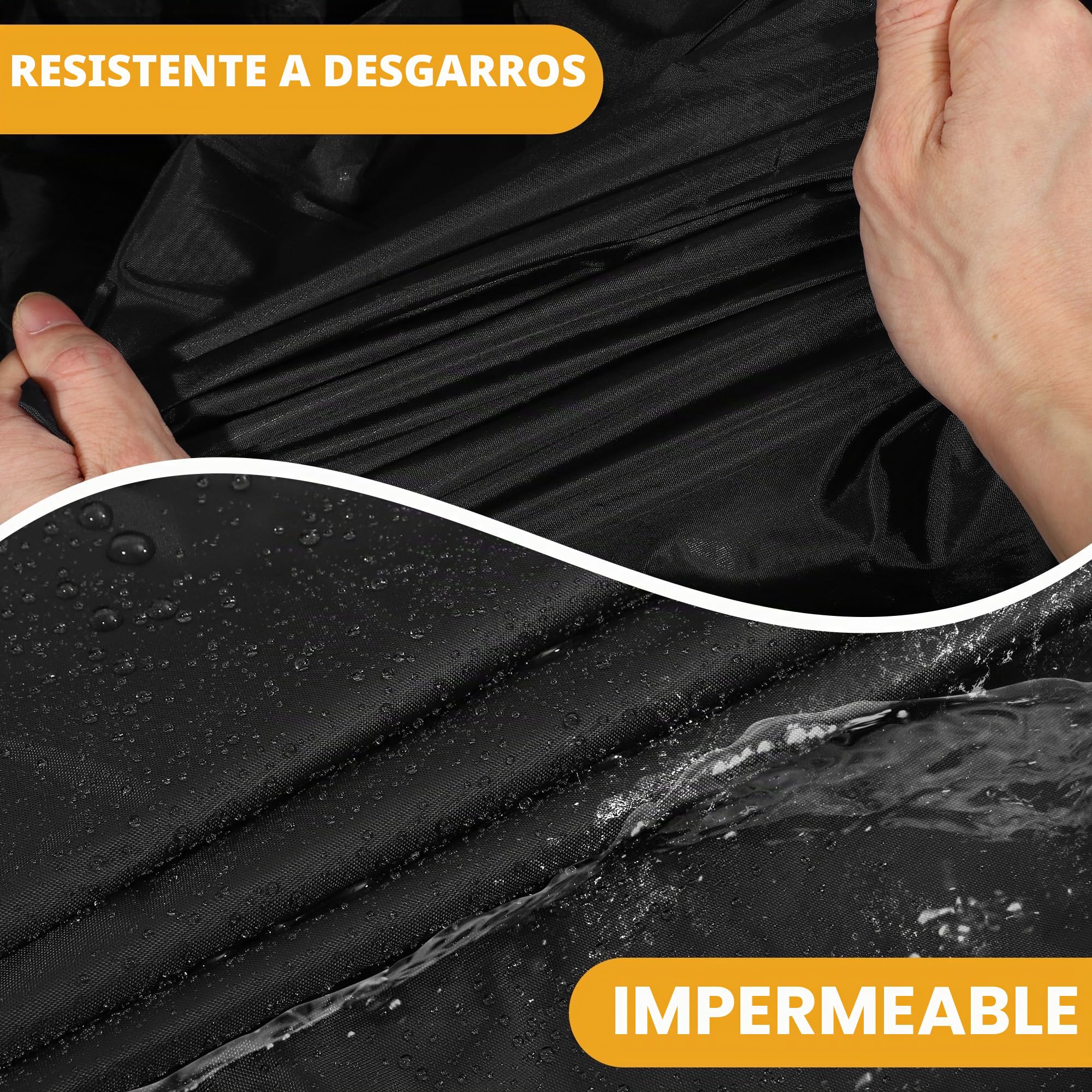 Funda De Coche Impermeable para Audi Q3 12-22 1Pc | Color Negro, Material 190T-Pu, Dimensiones 460X185X140Cm, Anti-Uv, Reflectante, Protección Exterior Completa