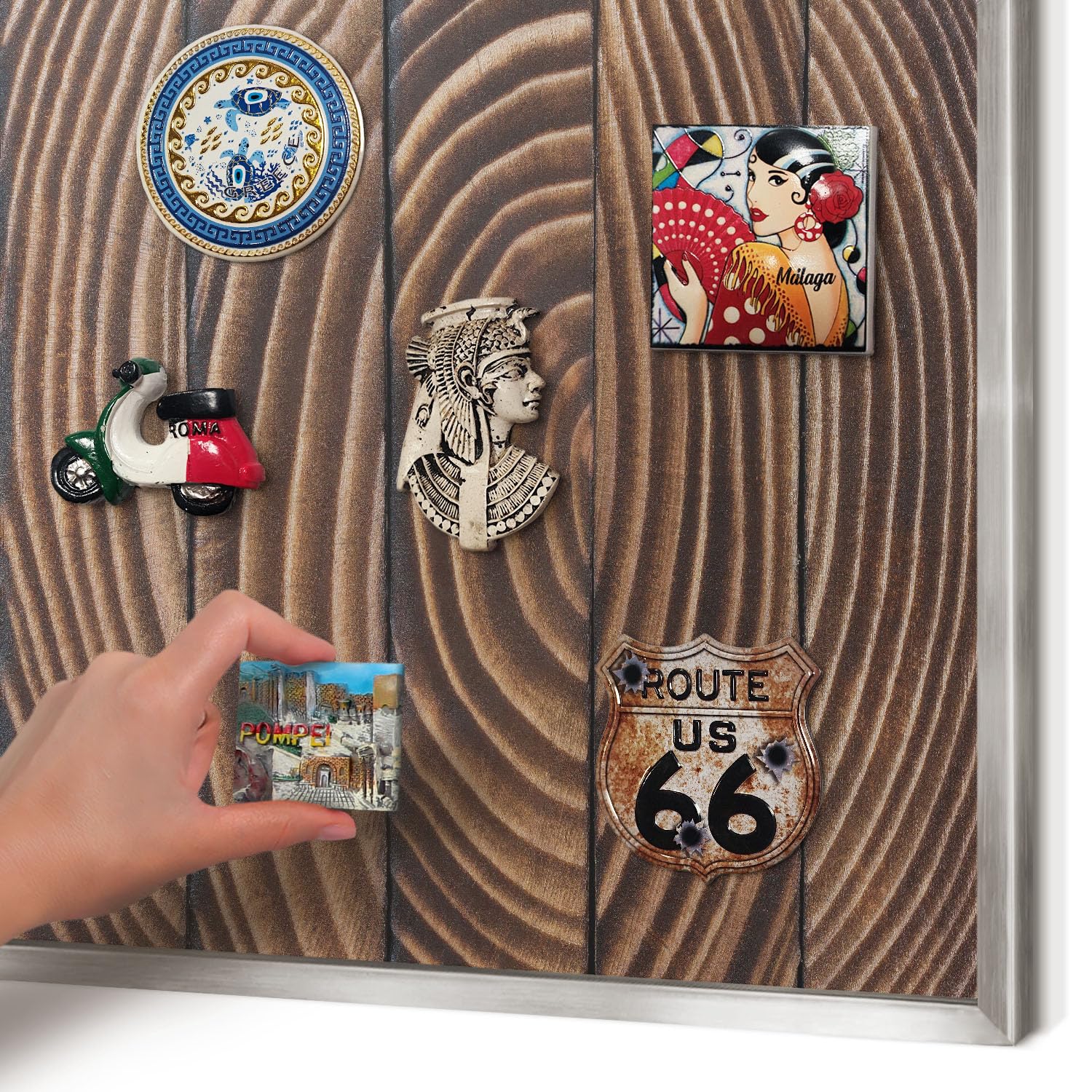 Panel Magnético 60x40 cm | Marco Plateado | Estructura De Madera | Montaje Fácil | Pizarra de Pared | Para Restaurante y Bar | Expositor para Menú, Ofertas del Día