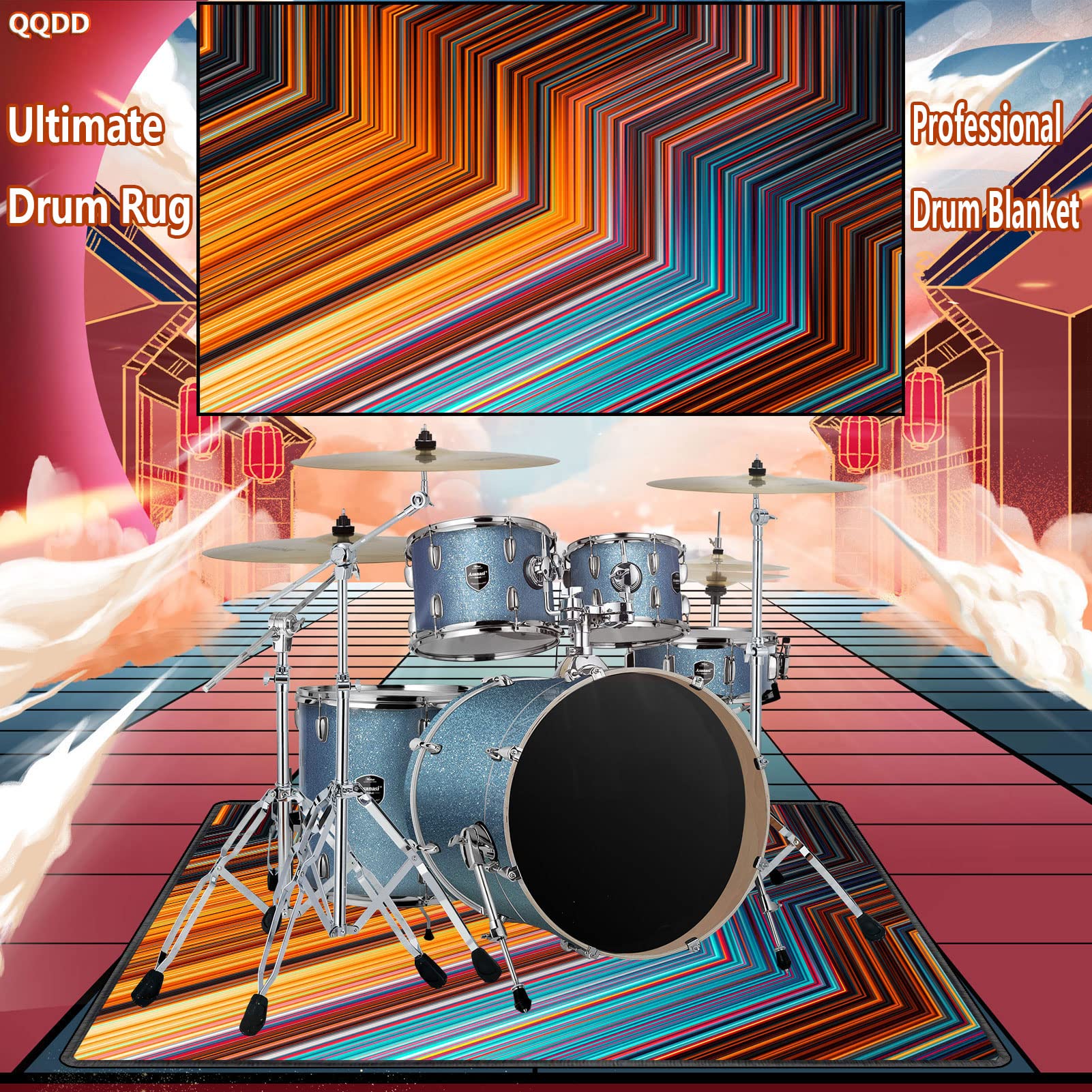 Drum Rug Geluiddichte Deken Tapijt Antislip Absorptie Mat Voor Bass Snare Kit Elektronische Jazz Muziekinstrument En Home Tapijten 60cm 200cm 1639637398