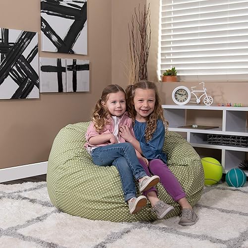 Miniatura 208 de Flash Furniture Puf de gran tamaño para niños y adultos, juego de 1, sherpa natural Negro -,Negro Peludo,Blush Peludo,Marrón,Camouflaje,Azul