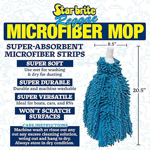 Miniatura 10 de STAR BRITE Trapeador de gamuza ultra y bolsa de almacenamiento, cabezal de trapeador premium que se conecta rápidamente a todas las asas de cepillo