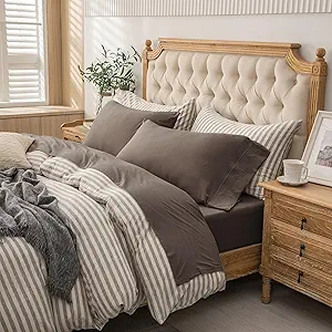 PURE ERA Jersey Knit 3pcs Bed Sheet Set 100% T-Shirt Cotton Super Soft Comfy Breathable Fits Mattress Up to 20" Extra Deep Pocket (Solid Brown, Twin XL)