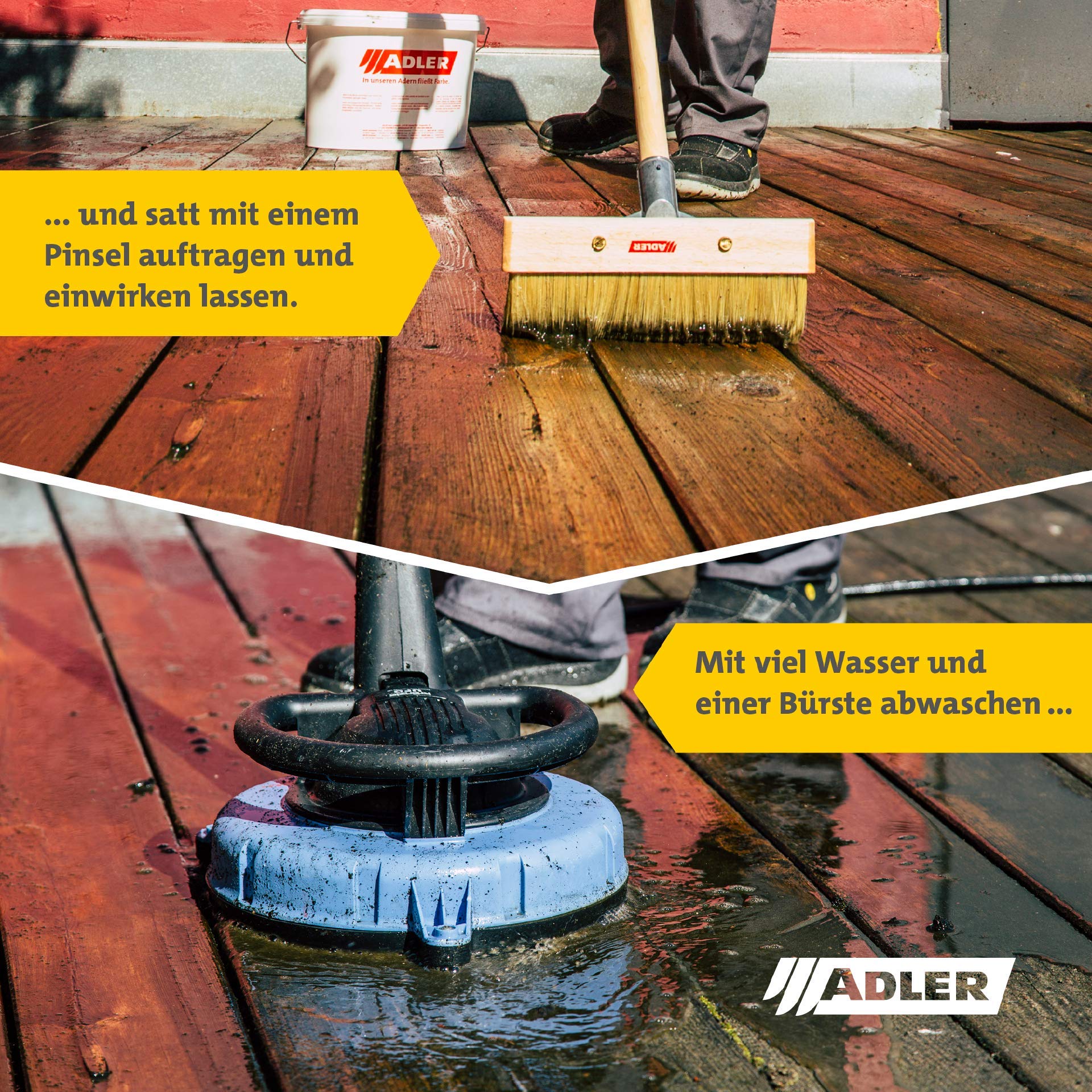 Legno ENT Grigio 2,5L Universale Pulitore entgrauer Aufheller anti-alghe Muschio rimozione