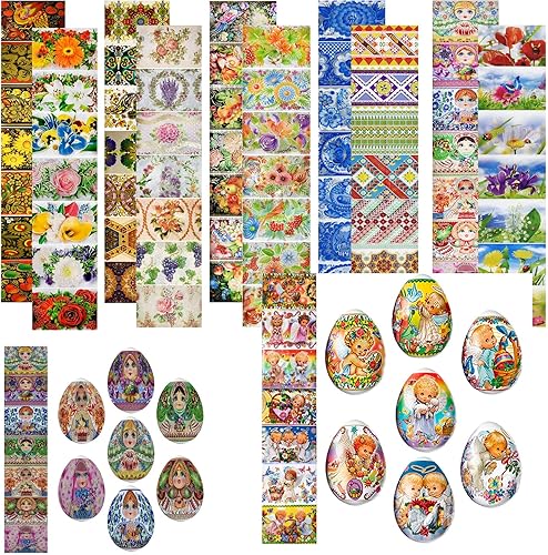 Juego de 3 Lote de 10 + Ángeles + Matryoshka Termoencogible Decoración de Manga de Pascua Huevos de Pascua Pysanka Pysanky