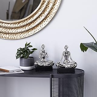 Deco 79 Ceramic Yoga Sculpture, Set of 2 7