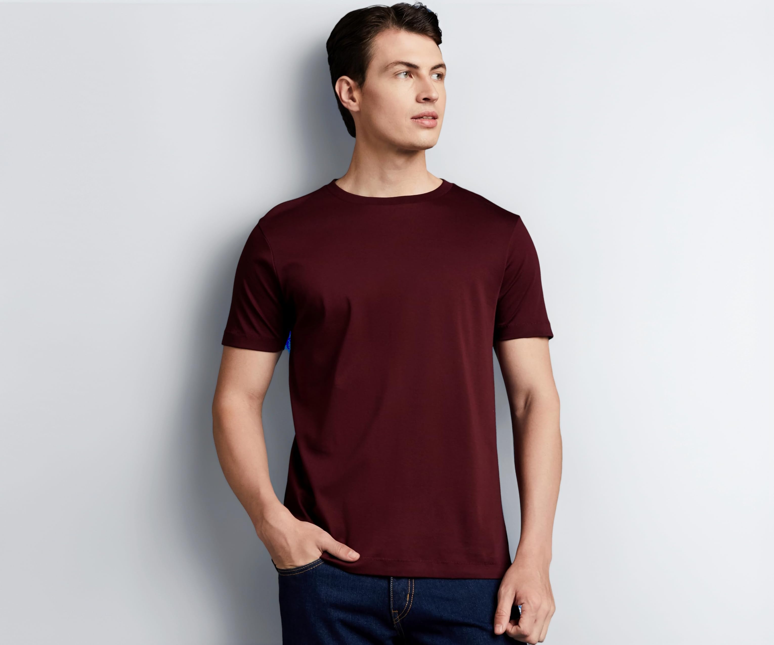 Symbol Premium Men's Cotton Regular Fit Super Soft Round Neck Solid T-Shirt