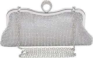 Donna Pochette da sera strass da donna con strass in cascata