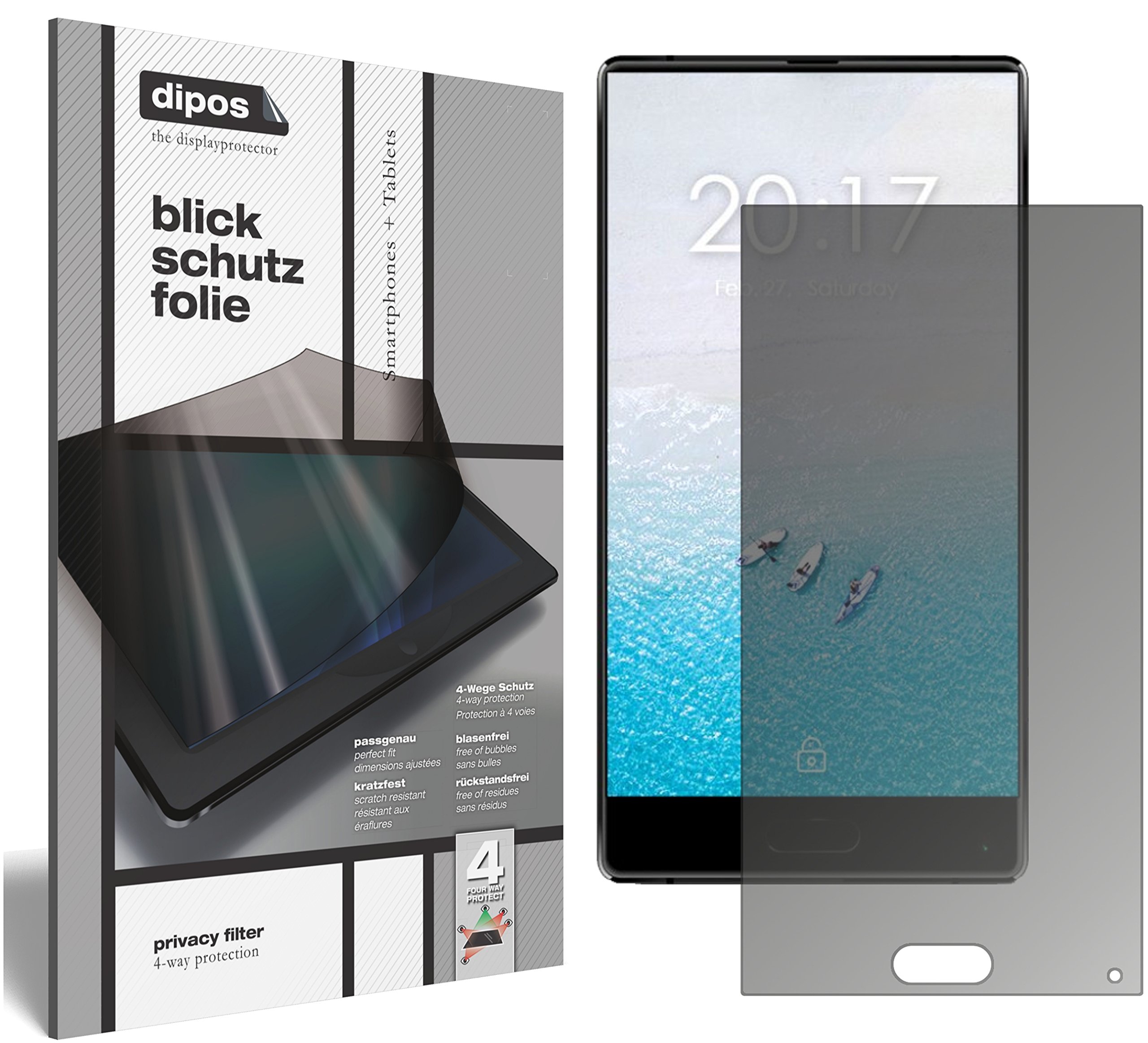 Protection écran de confidentialité dipos Ulefone F1 anti-espion mat
