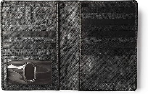 Vista 3 de Auliv RFID bloqueo de viaje cartera cartera cartera pasaporte cartera en cuero de grano completo