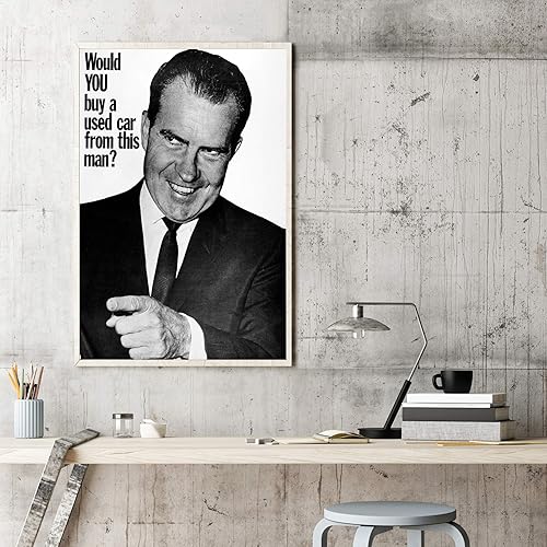 Miniatura 2 de Posterazzi Póster anti-Nixon de 1960 NWould You Buy A Used Car From This Man American Poster 1960 Expressing Desconfianza Toward Richard Nixon 18 x