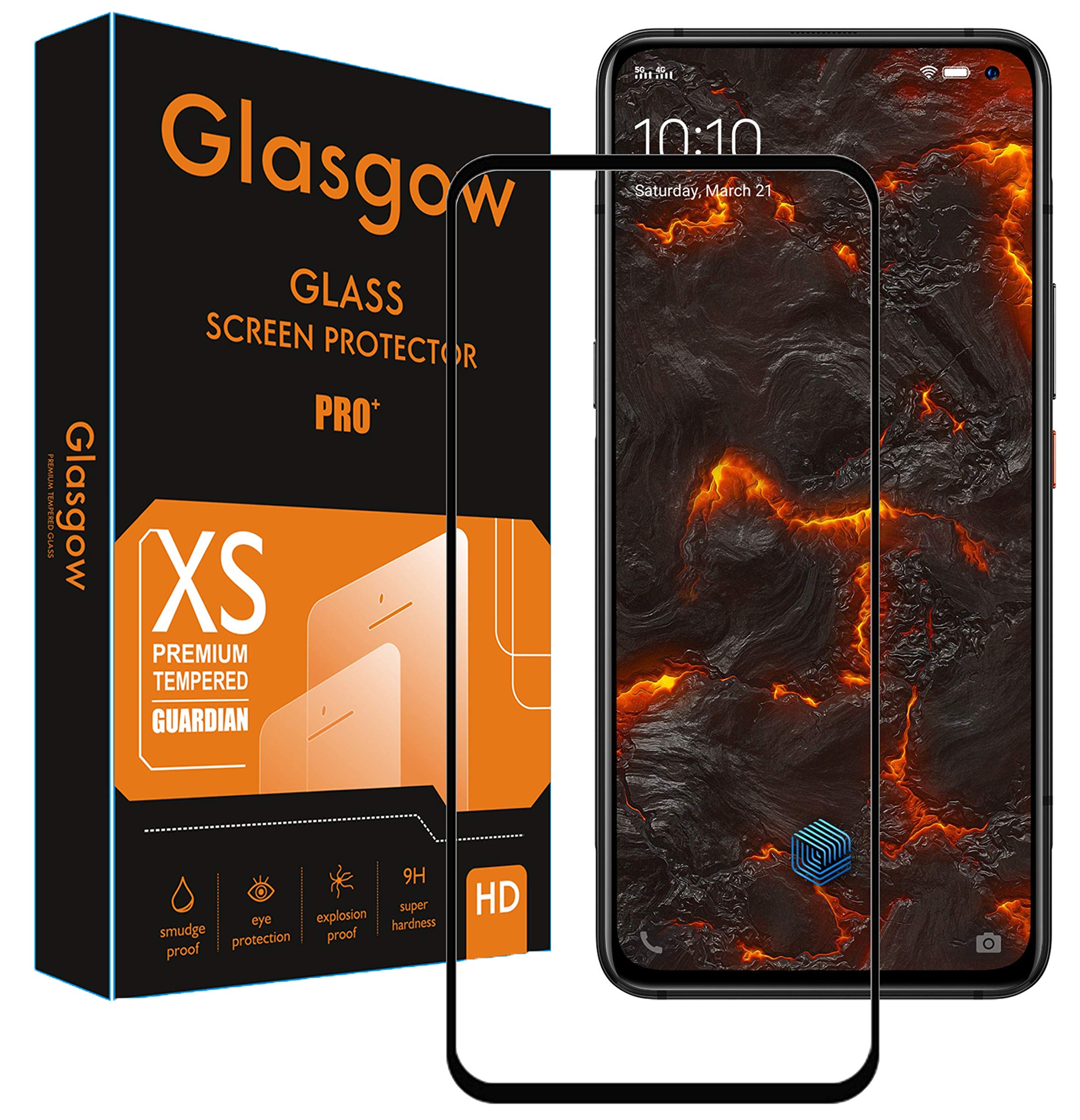 Glasgow |For IQOO 3 | Tempered Glass Screen Protector Guard | Full Glue Curved Tempered Glass | Bubble Free Installation | Gorilla - Black (B084YXYVKZ) Amazon Price History, Amazon Price Tracker