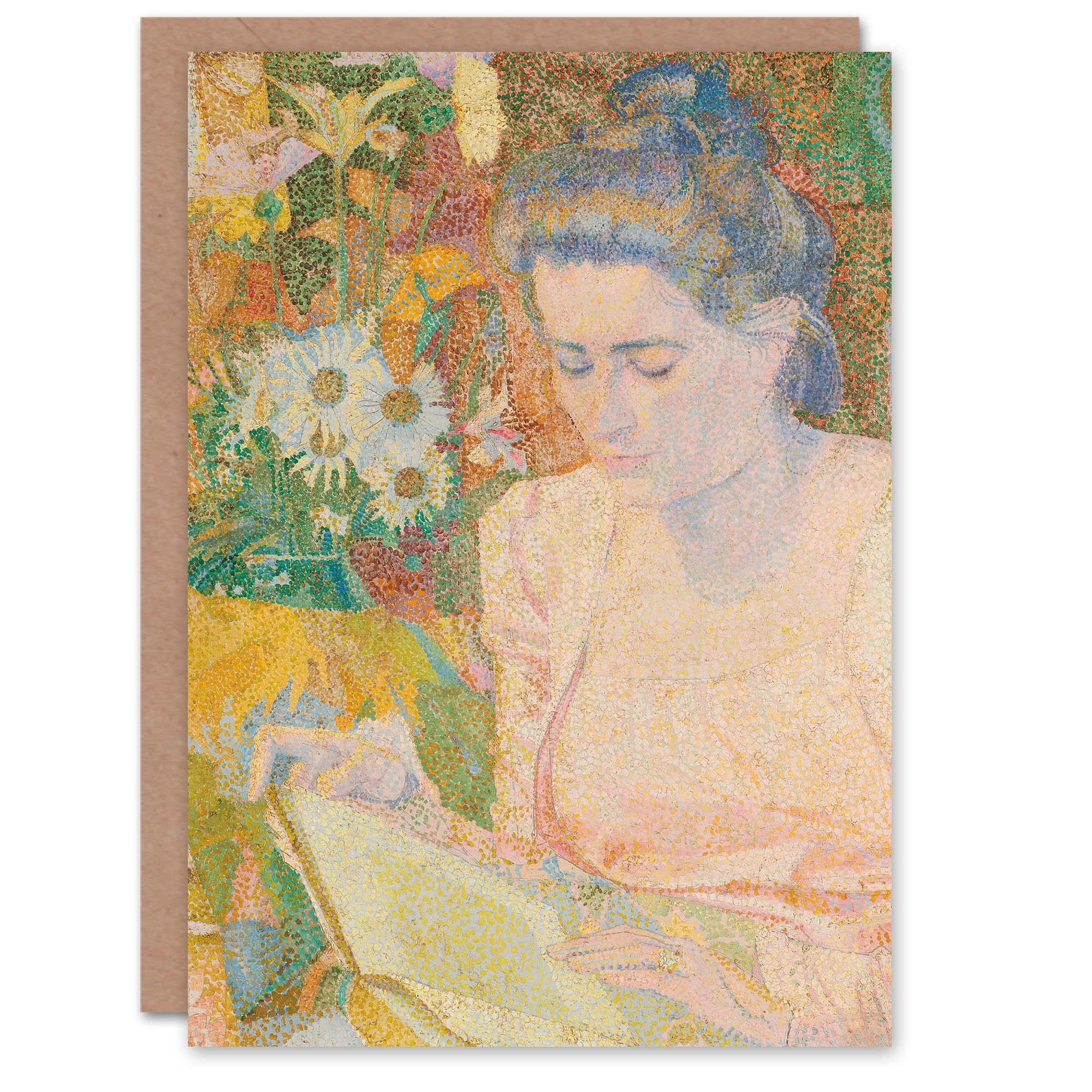 Artery8 Jan Toorop Art Card Mrs Marie Jeannette Floral Portrait