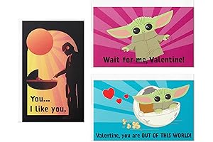 Hallmark Baby Yoda Mini Valentines Day Cards and Stickers for Kids School