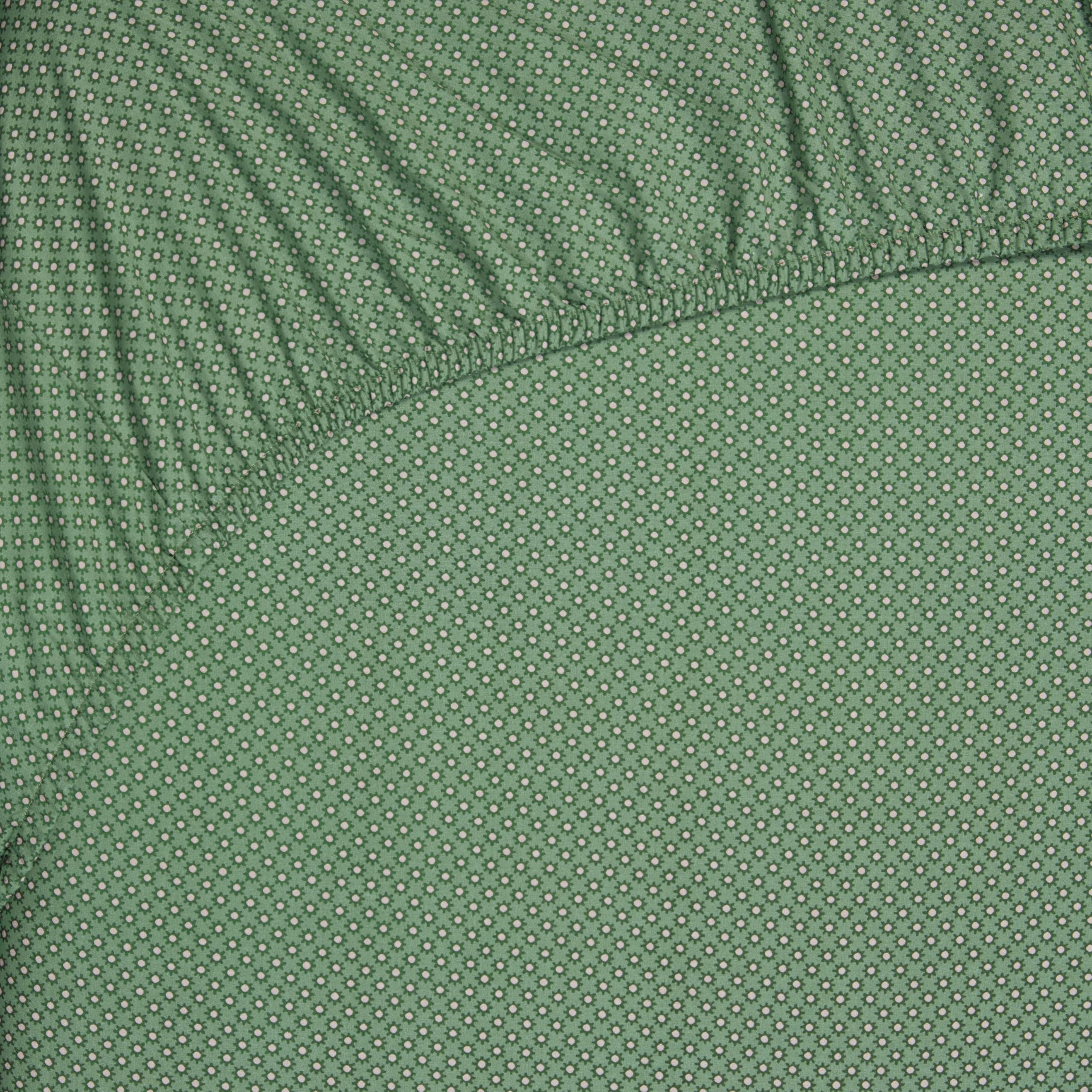 Pip Studio Baumwolle - Spannbettlaken - 180 x 200 cm Pocket Depth 35 cm - mittelgrün